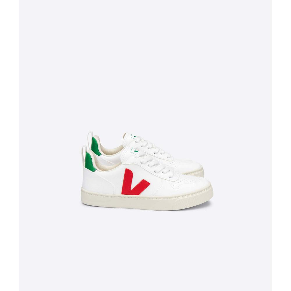 παπουτσια παιδικα Veja V-10 LACES CWL White/Red | GR 792QMA